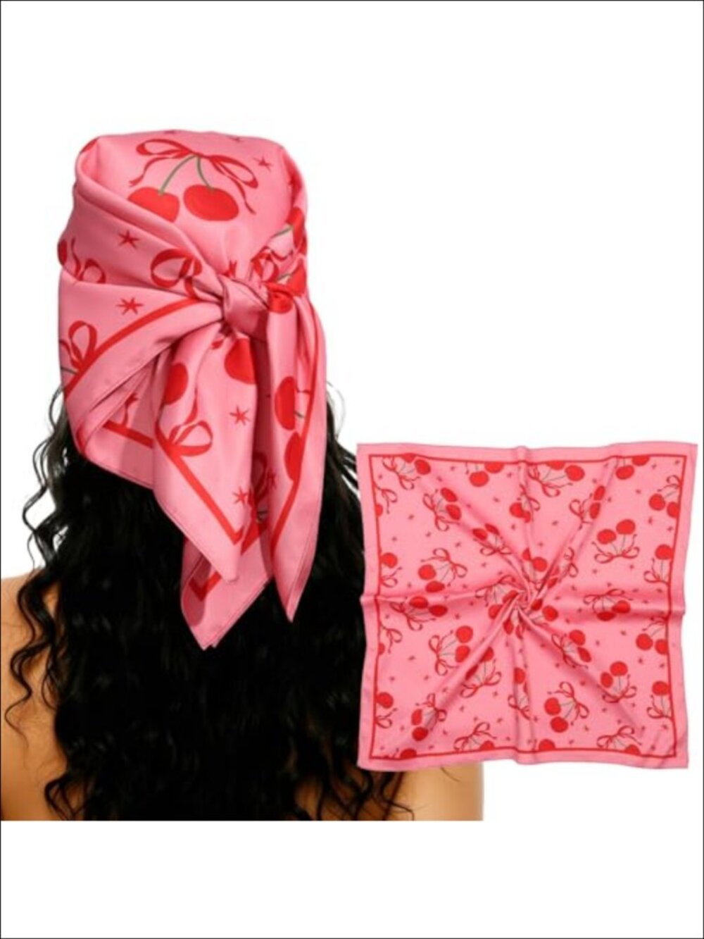 Satin Silk Feeling Head Scarf Bandana 27.5" Lightweight Hair Wrap
